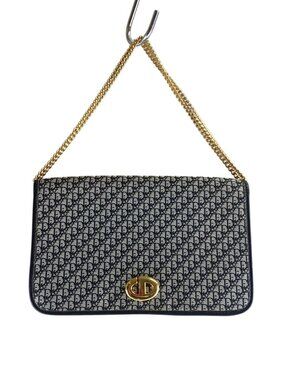 Christian Dior Trotter Chain Shoulder Bag Black All over